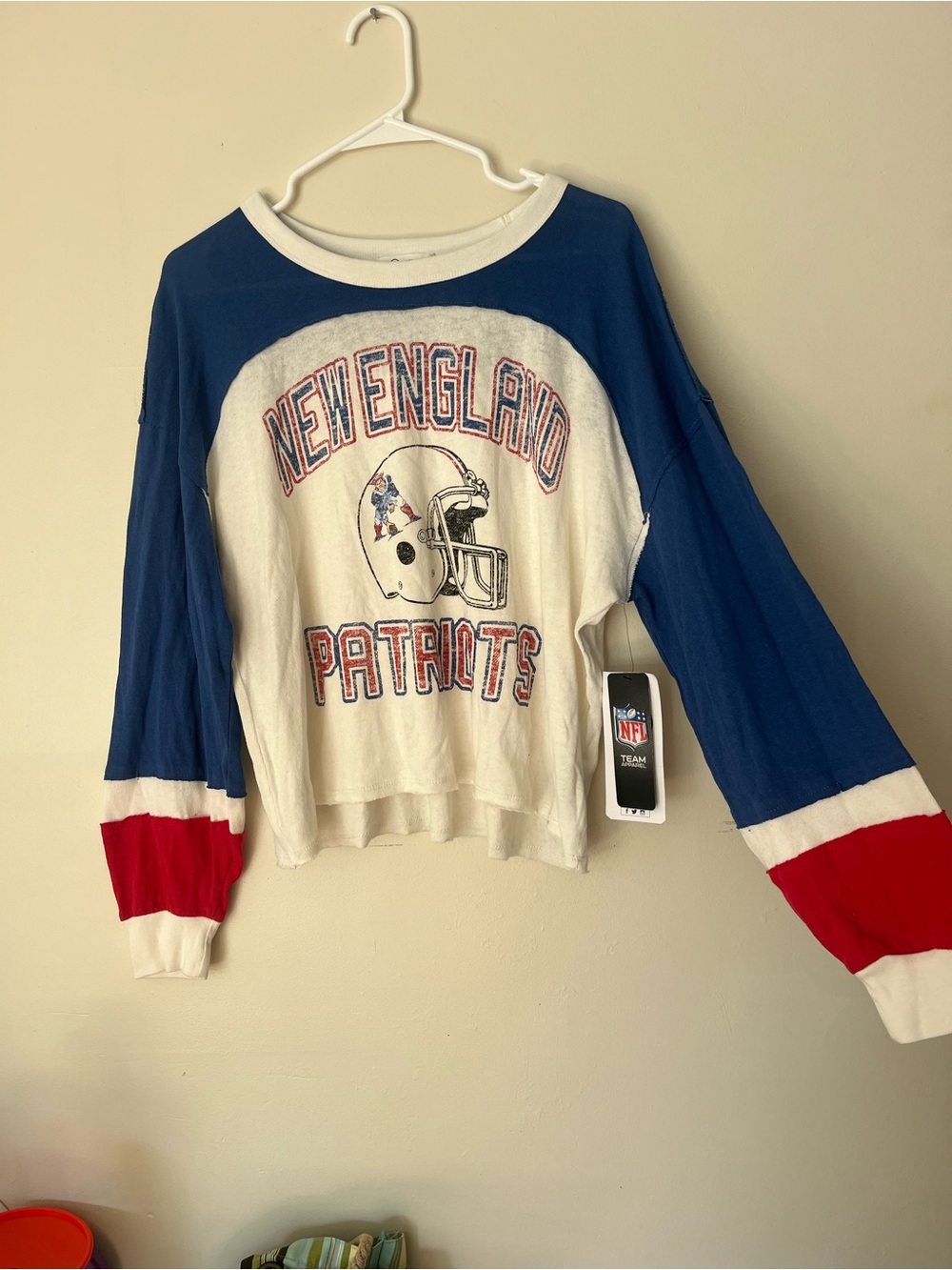 New England Patriots Crewneck Sweatshirt - Blue/White/Red